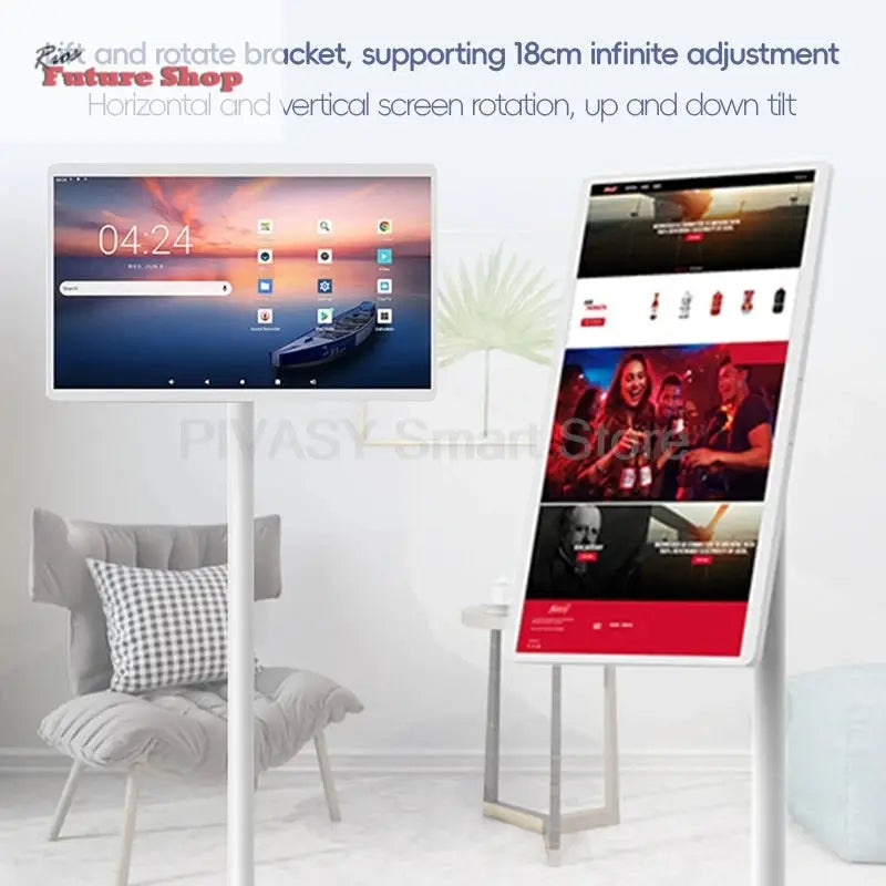 HOT Touch Screen Surround Sound for Indoor Live Party 24 32 Inch Smart Display 4+64G Portable Smart TV High Saturation Monitor - Rios Future Shop