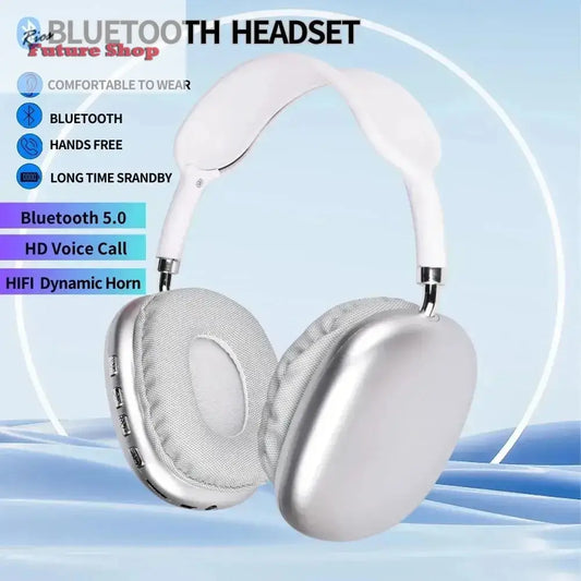 Headphone Wireless Bluetooth Headset With Mic Noise Cancelling Headsets Stereo Sound Earphone Sports Gaming Headphones - Rios Future Shop