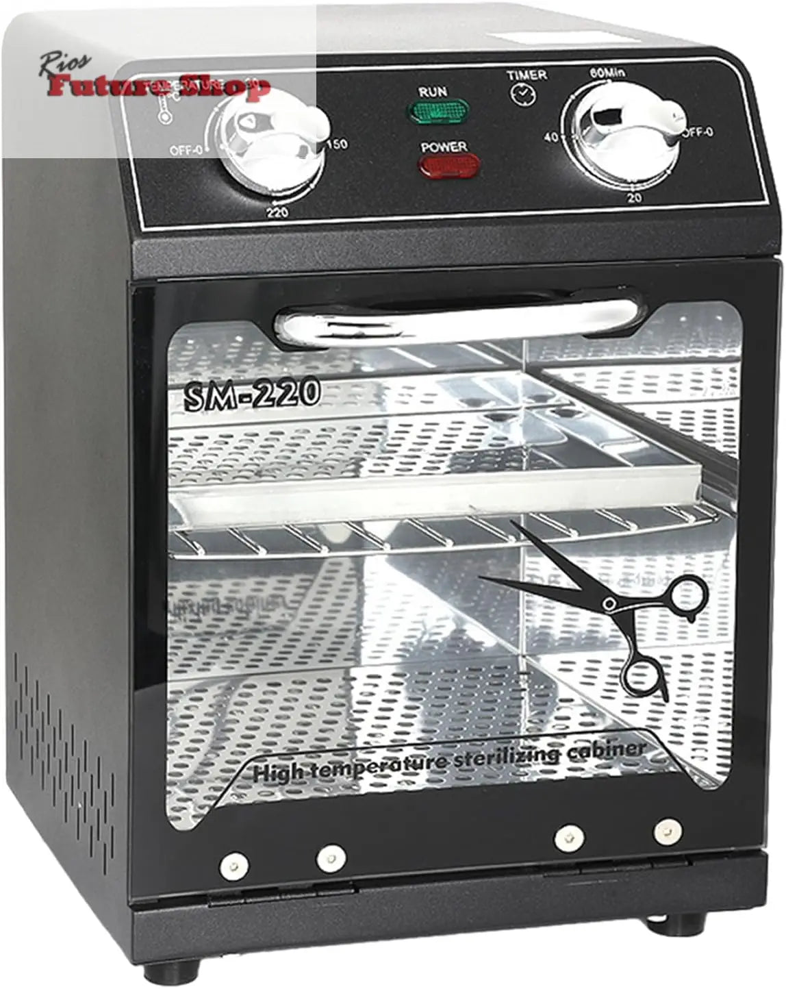 Henlivy Esterilizador de alta temperatura, máximo 220 °C, con control de temperatura y temporizador, para peluquería, spa, salón de uñas, esterilizador de herramientas - Rios Future Shop