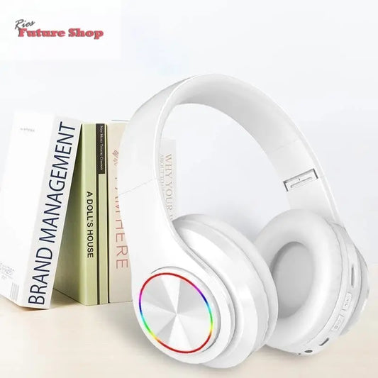 LED Wireless Bluetooth Headphones Gaming Headsets Sport Earphone With Support TF Card Colorful Breathing Lights - Rios Future Shop