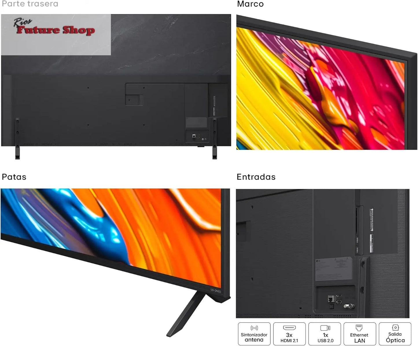 LG 55QNED84A6C Televisão de 55", 4K QNED EVO, Smart TV, WebOS 25, processador potente e inteligente, Super Upscaling, Dolby Dilgital Plus, Alexa/Google Assistant, preto - Rios Future Shop