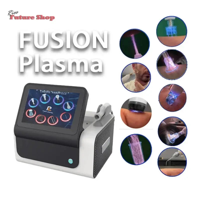 Newest 8 in 1Fusion Plasma Scalp Diamond Stamp Jet Plasma Professional Lase Fibroblast Ozone Wart Spray Pen Removal Salon - Rios Future Shop