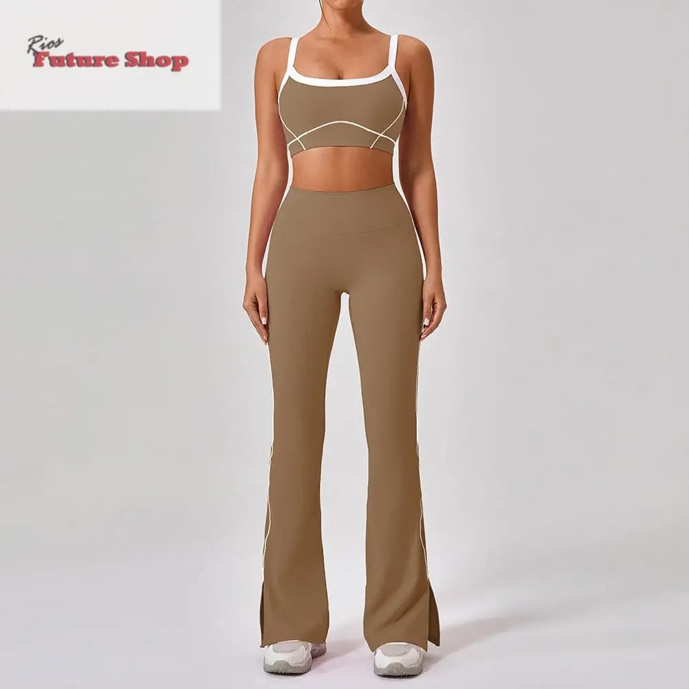 Outdoor Sports Yoga Suits Women's Spaghetti Strap Fitness Set - Rios Future Shop