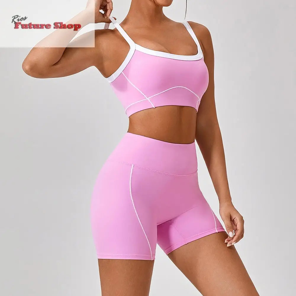 Outdoor Sports Yoga Suits Women's Spaghetti Strap Fitness Set - Rios Future Shop