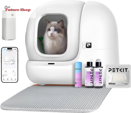 PETKIT Pura MAX 2 Areneiro gatos auto-limpável, sanita para gato, areia auto-limpeza para gatos, anti-fugas, xsegurança/remoção de odores/controlo de APP/76L, para vários gato - Rios Future Shop