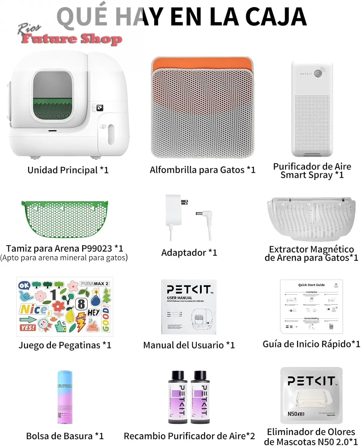 PETKIT Pura MAX 2 Areneiro gatos auto-limpável, sanita para gato, areia auto-limpeza para gatos, anti-fugas, xsegurança/remoção de odores/controlo de APP/76L, para vários gato - Rios Future Shop