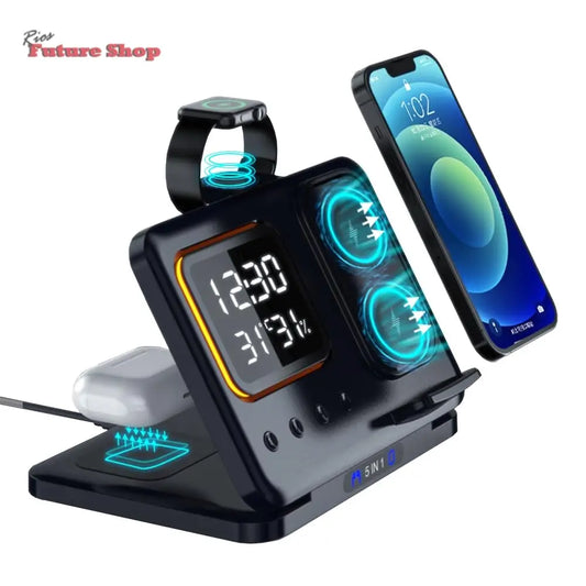 Phone Stand Tabletop 15w Fast Charging 5 in One Universal Wireless Charger Desk Charger for Iphone eprolo