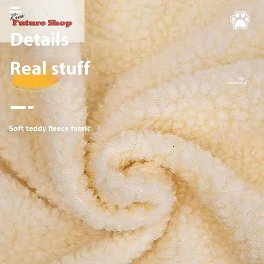 Plush L - shaped Cat Hammock Hanging Cat Nest Pet Products - Rios Future Shop