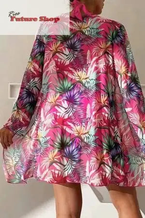 Printed Halter Neck Three-Piece Swim Set eprolo