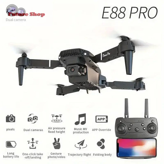 Professional Drone E88 - 4K HD Camera, WiFi FPV &Foldable - Rios Future Shop