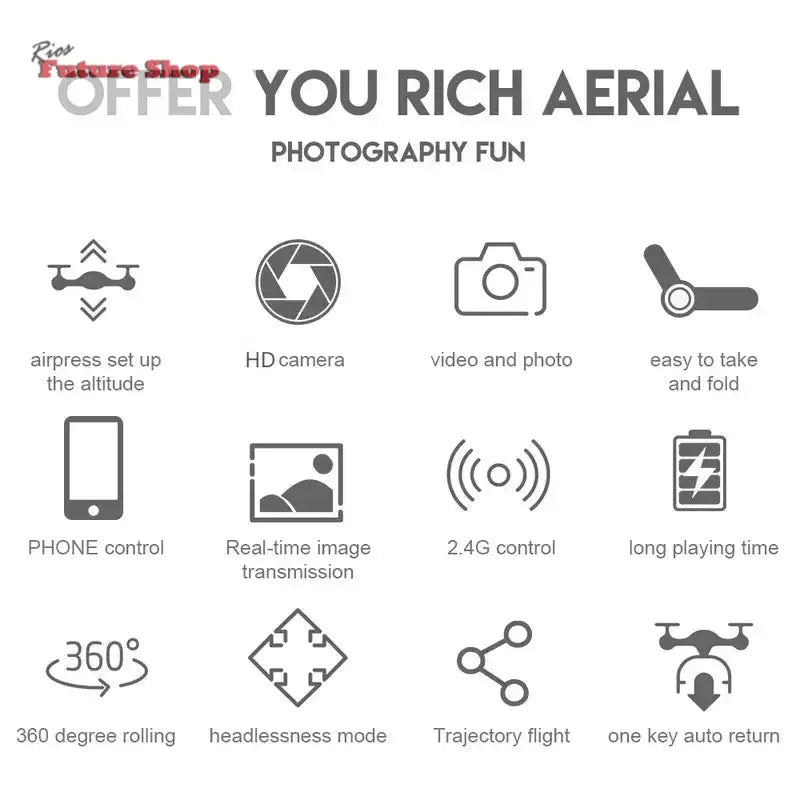 Professional Drone E88 - 4K HD Camera, WiFi FPV &Foldable - Rios Future Shop