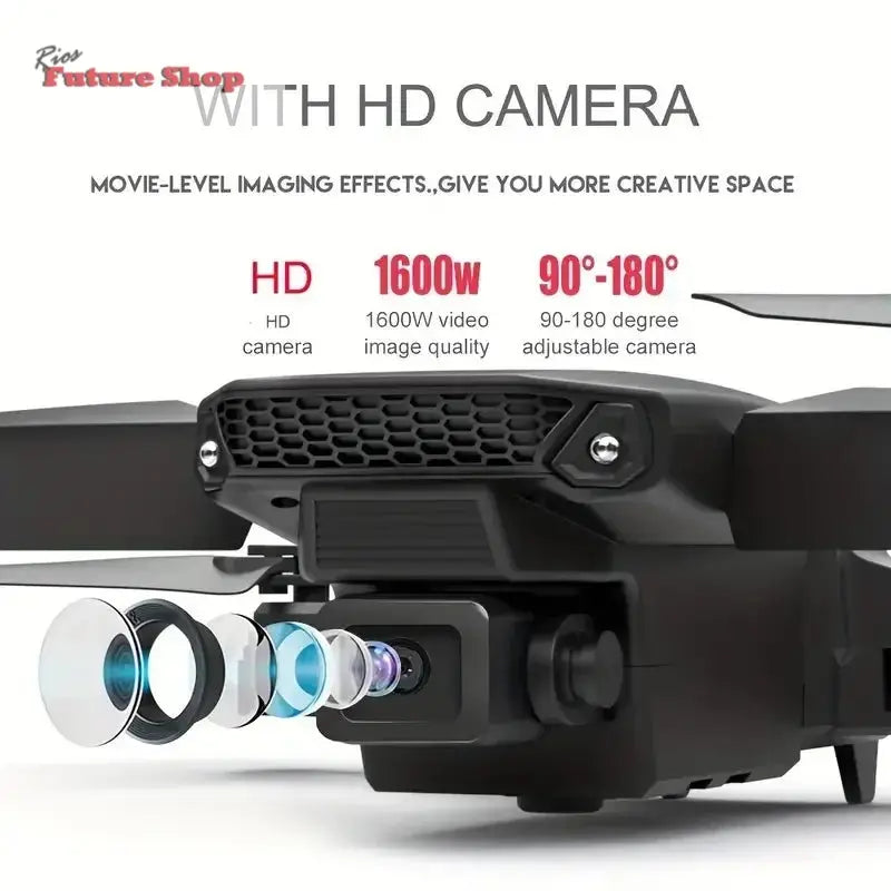 Professional Drone E88 - 4K HD Camera, WiFi FPV &Foldable - Rios Future Shop