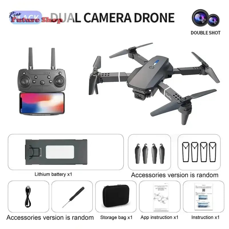 Professional Drone E88 - 4K HD Camera, WiFi FPV &Foldable - Rios Future Shop