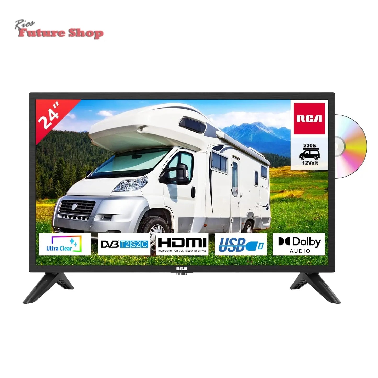 RCA E32 Televisión 32 Pulgadas (81cm) Non Smart LED TV 32" HD,Triple Reducción del Ruido,Modelo de Hotel,Modelo 2024 - Rios Future Shop