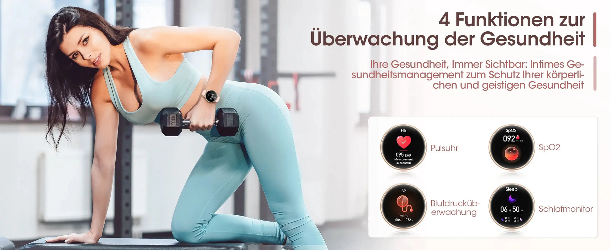 Relógio inteligente para mulheres com função de telefone, tela HD totalmente sensível ao toque de 1,39 polegadas com monitor, ciclo menstrual, monitoramento do sono, pedom - Rios Future Shop