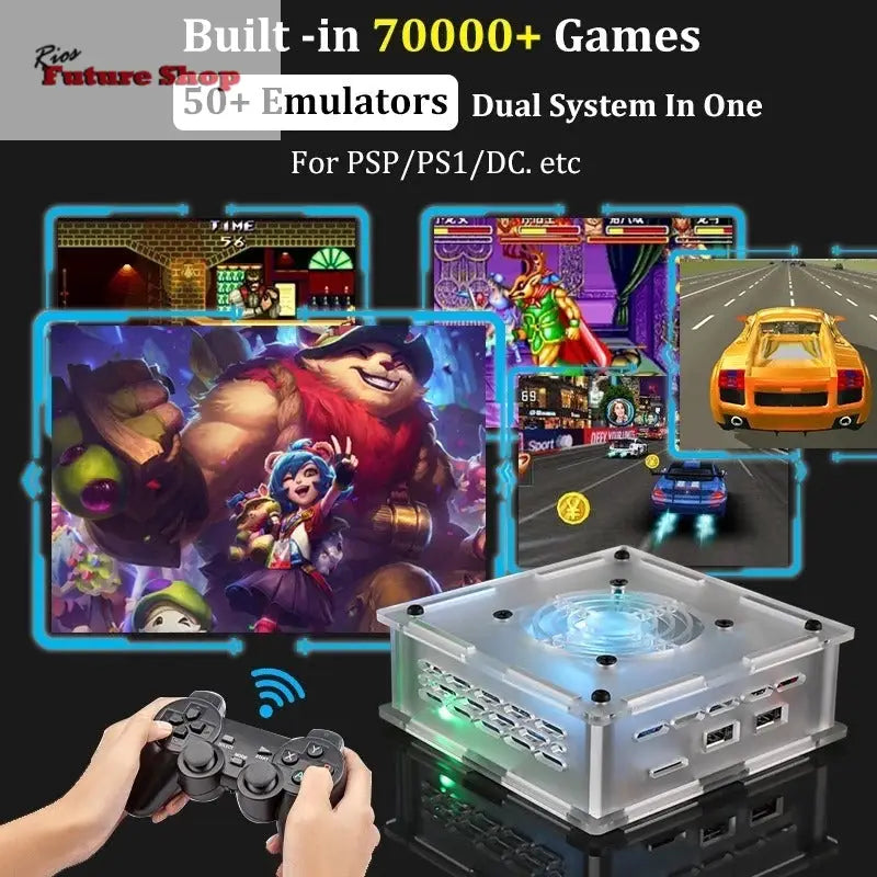 Retro mini video game console with dual systems of PSP/N64 for TV eprolo