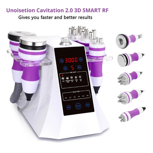 RF 5 In 1 Ultrasonic 40K Cavitation Vacuum Fat Loss Body Shaping Machine Remove Wrinkle Beauty Device Home Use Anti Cellulite