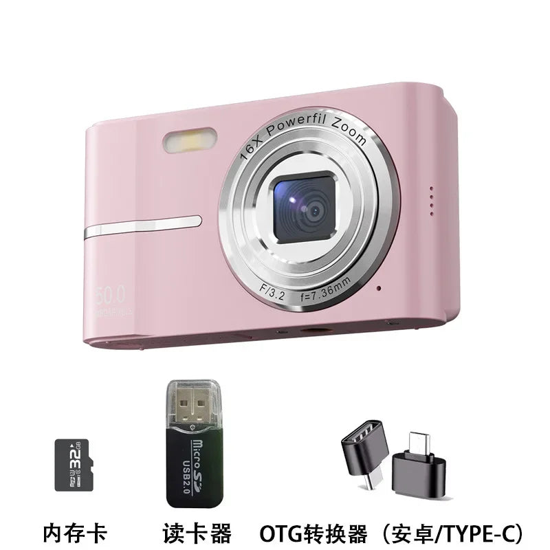 Xiaomi 4K Digital Camera 50MP 16X Student Camera Outdoor Anti-Shake Digital Video Camera Flash Video Recorder Small Video Camera