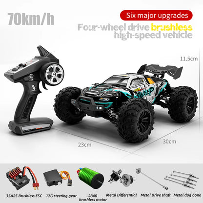 70KM/H 4WD RC Car With Led Brushless Motor Remote Control Cars High Speed Drift Monster Truck Toys for Children's toys Wltoys