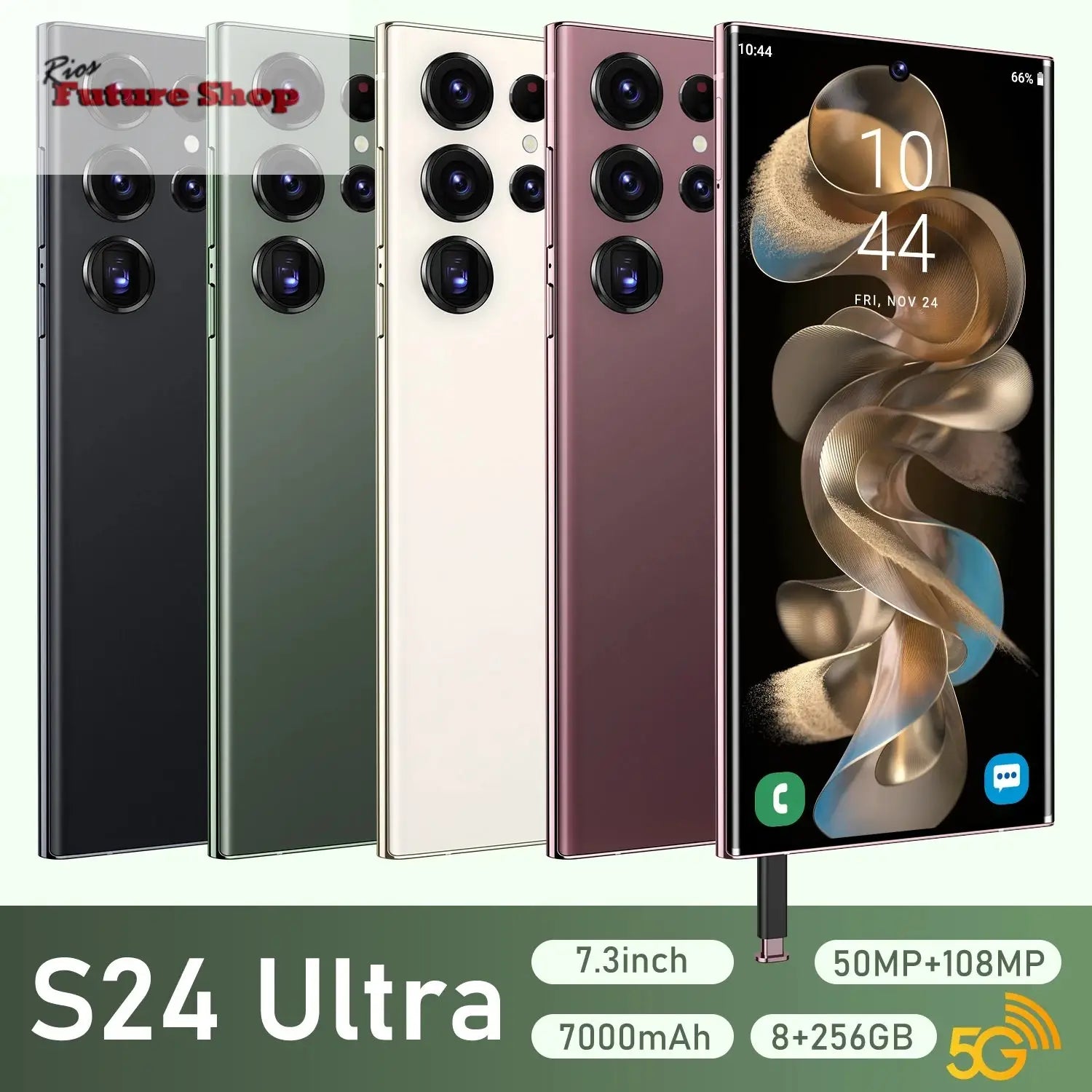 S24 Ultra 5G Smartphone US Stock 6.8 Inch Large Real 4G Screen 65W Quick Charge 8+512GB All-in-One Deca Core 12GB Built-in Pen - Rios Future Shop