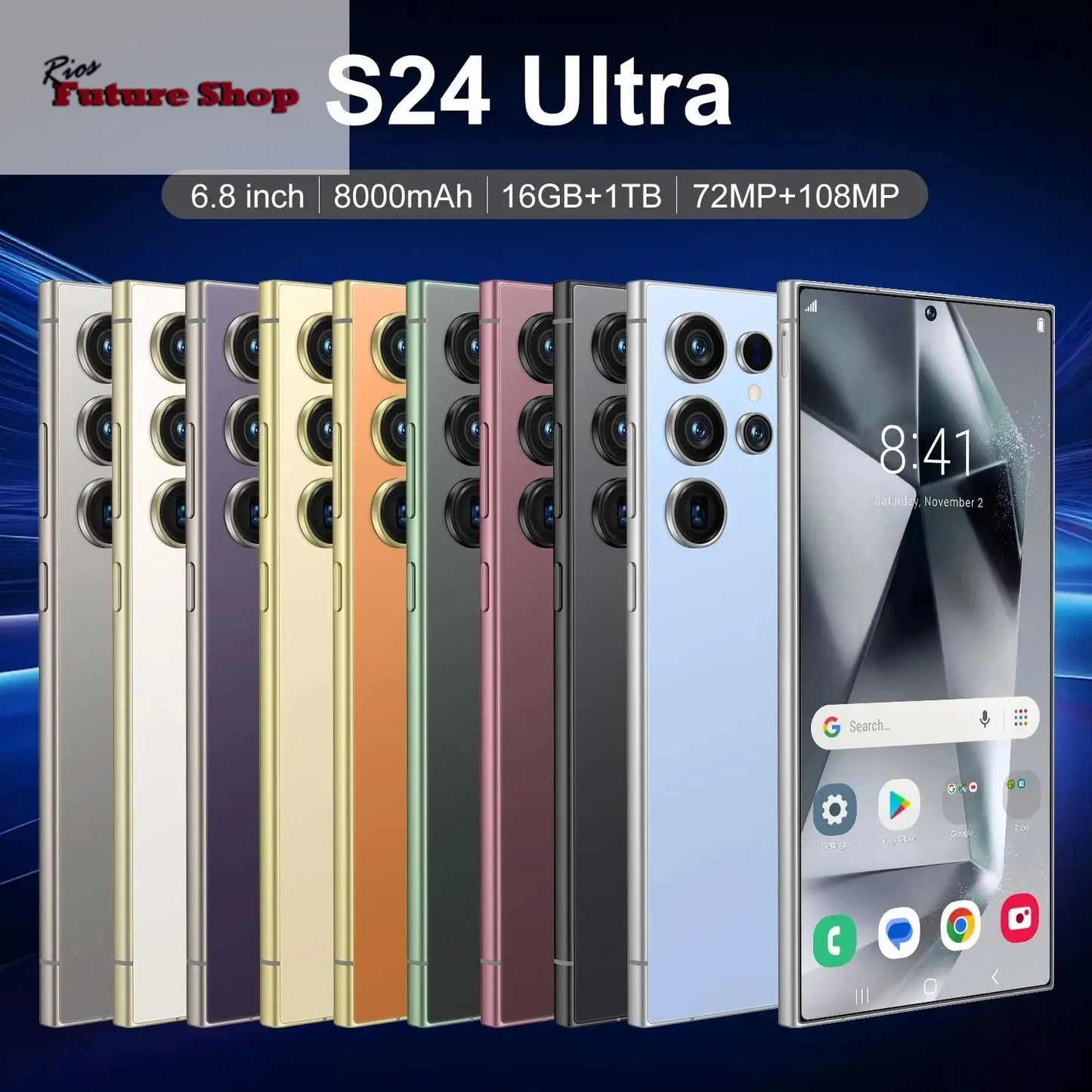 S24 Ultra 5G Smartphone US Stock 6.8 Inch Large Real 4G Screen 65W Quick Charge 8+512GB All-in-One Deca Core 12GB Built-in Pen - Rios Future Shop