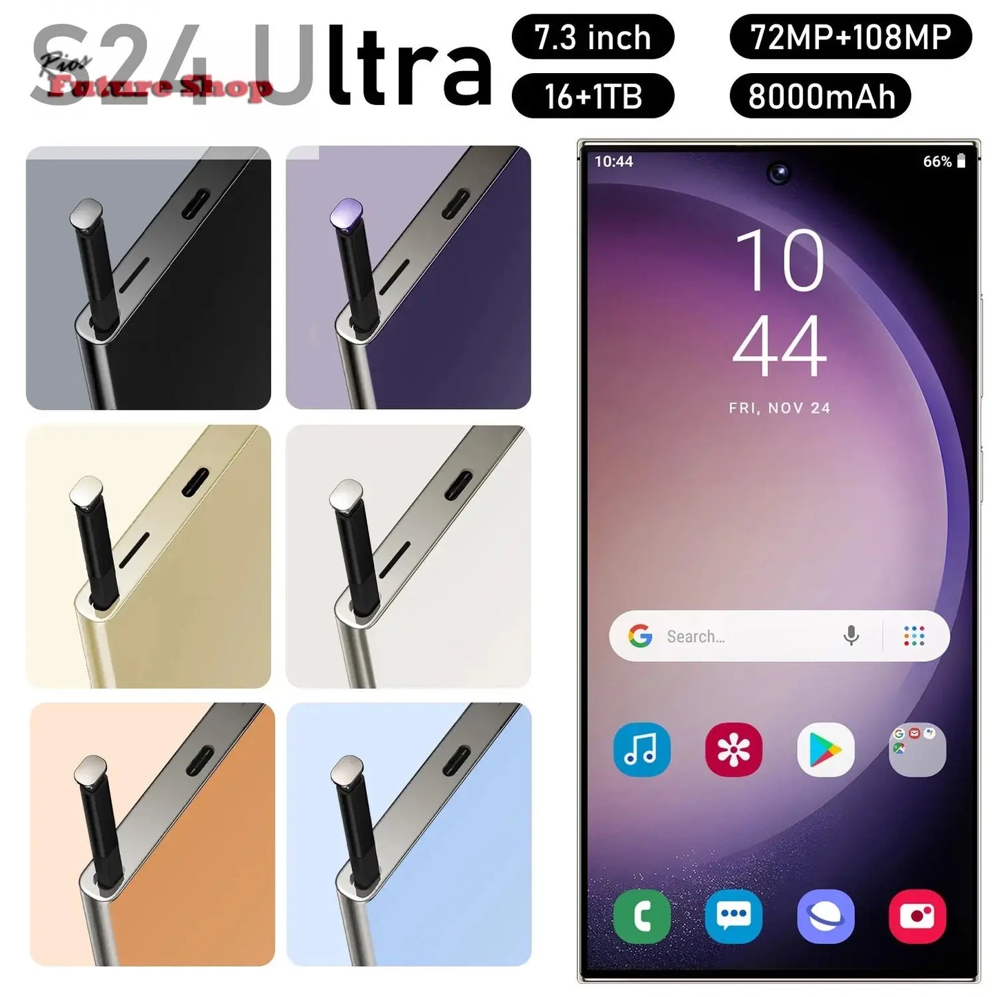 S24 Ultra 5G Smartphone US Stock 6.8 Inch Large Real 4G Screen 65W Quick Charge 8+512GB All-in-One Deca Core 12GB Built-in Pen - Rios Future Shop