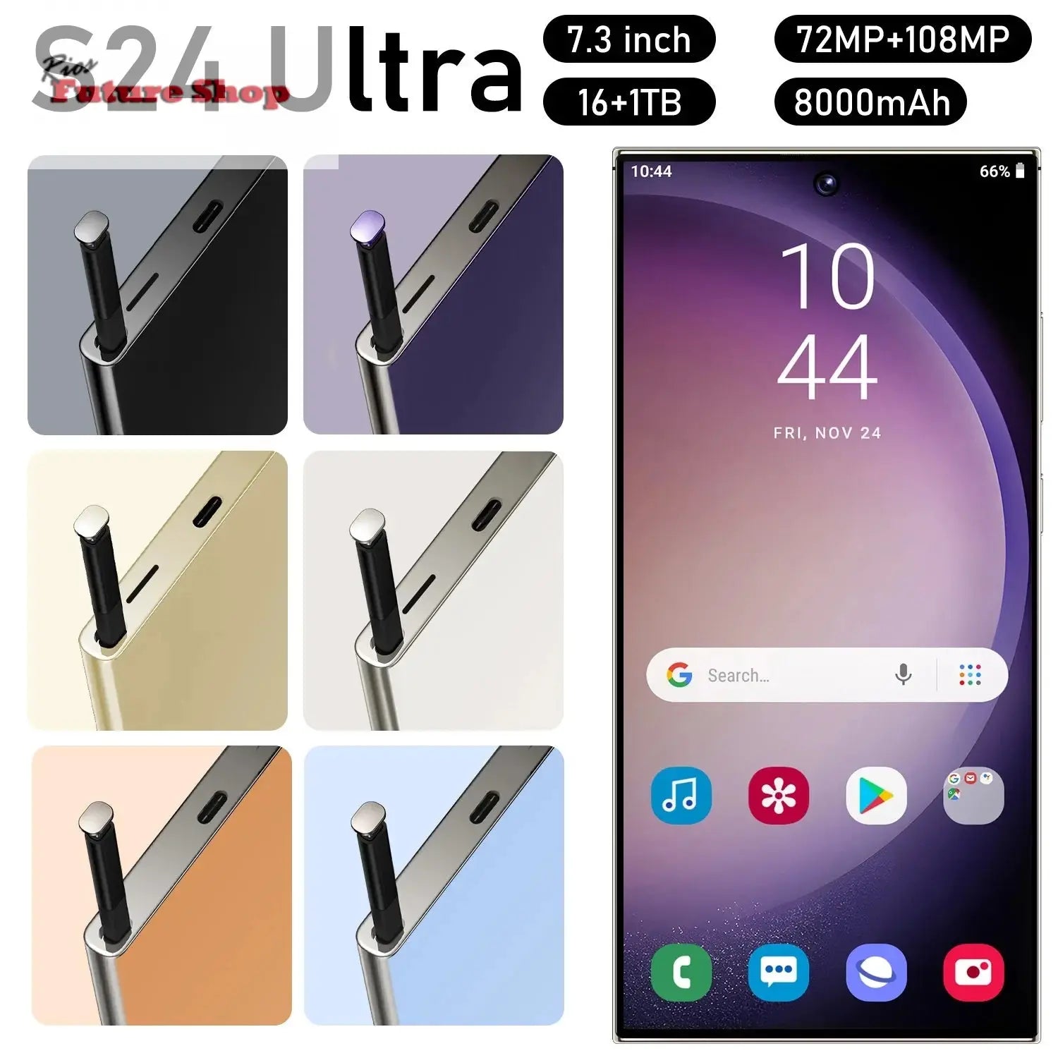 S24 Ultra 5G Smartphone US Stock 6.8 Inch Large Real 4G Screen 65W Quick Charge 8+512GB All-in-One Deca Core 12GB Built-in Pen - Rios Future Shop
