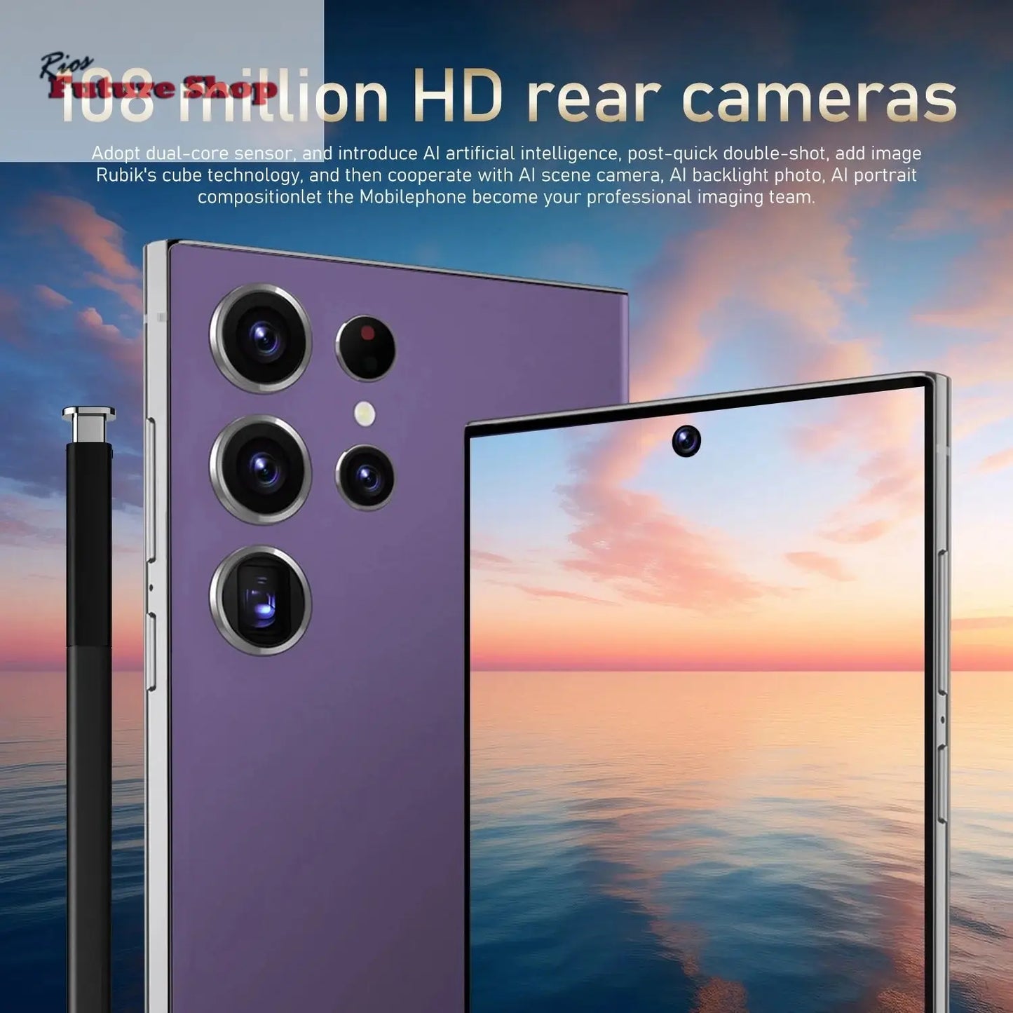 S24 Ultra 5G Smartphone US Stock 6.8 Inch Large Real 4G Screen 65W Quick Charge 8+512GB All-in-One Deca Core 12GB Built-in Pen - Rios Future Shop