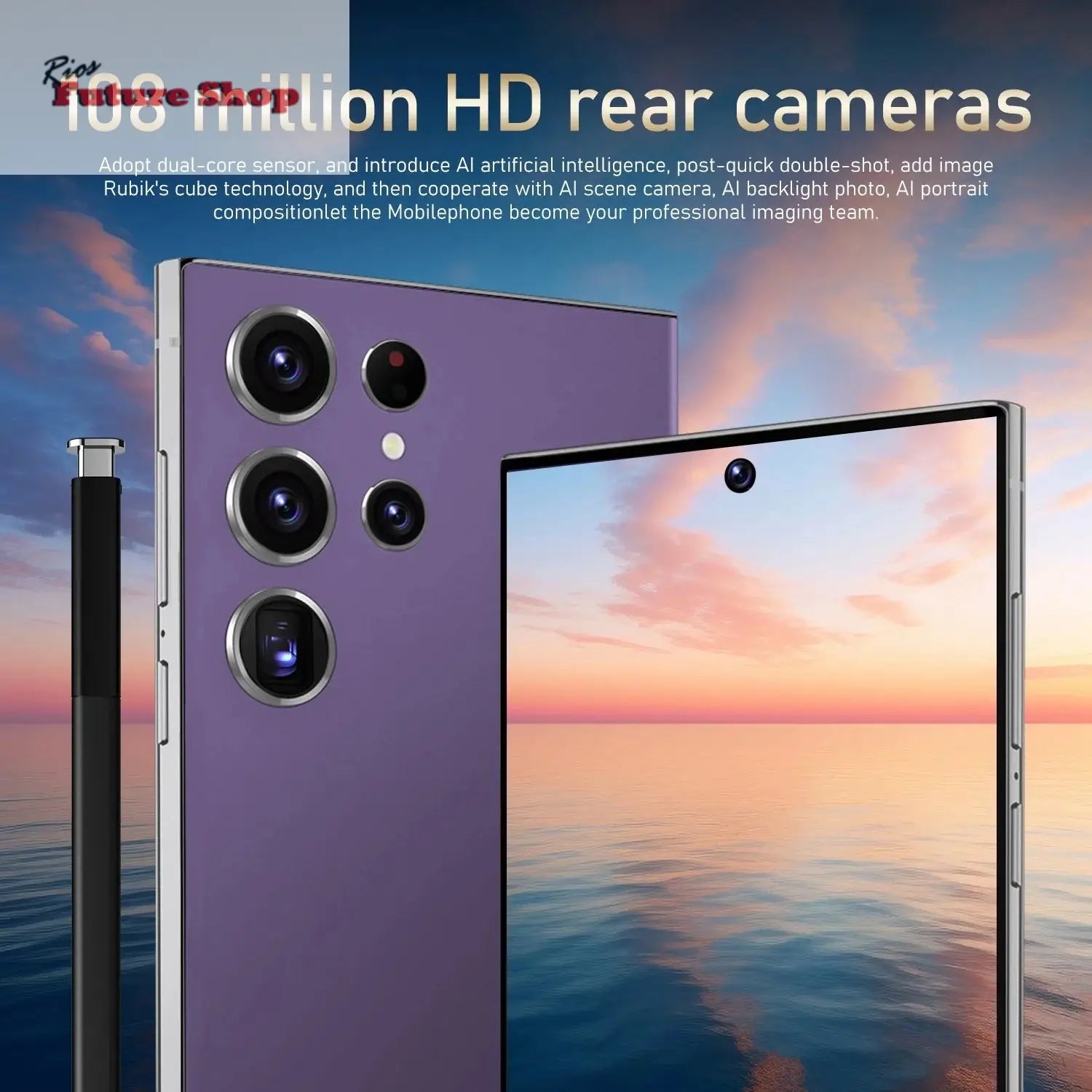 S24 Ultra 5G Smartphone US Stock 6.8 Inch Large Real 4G Screen 65W Quick Charge 8+512GB All-in-One Deca Core 12GB Built-in Pen - Rios Future Shop