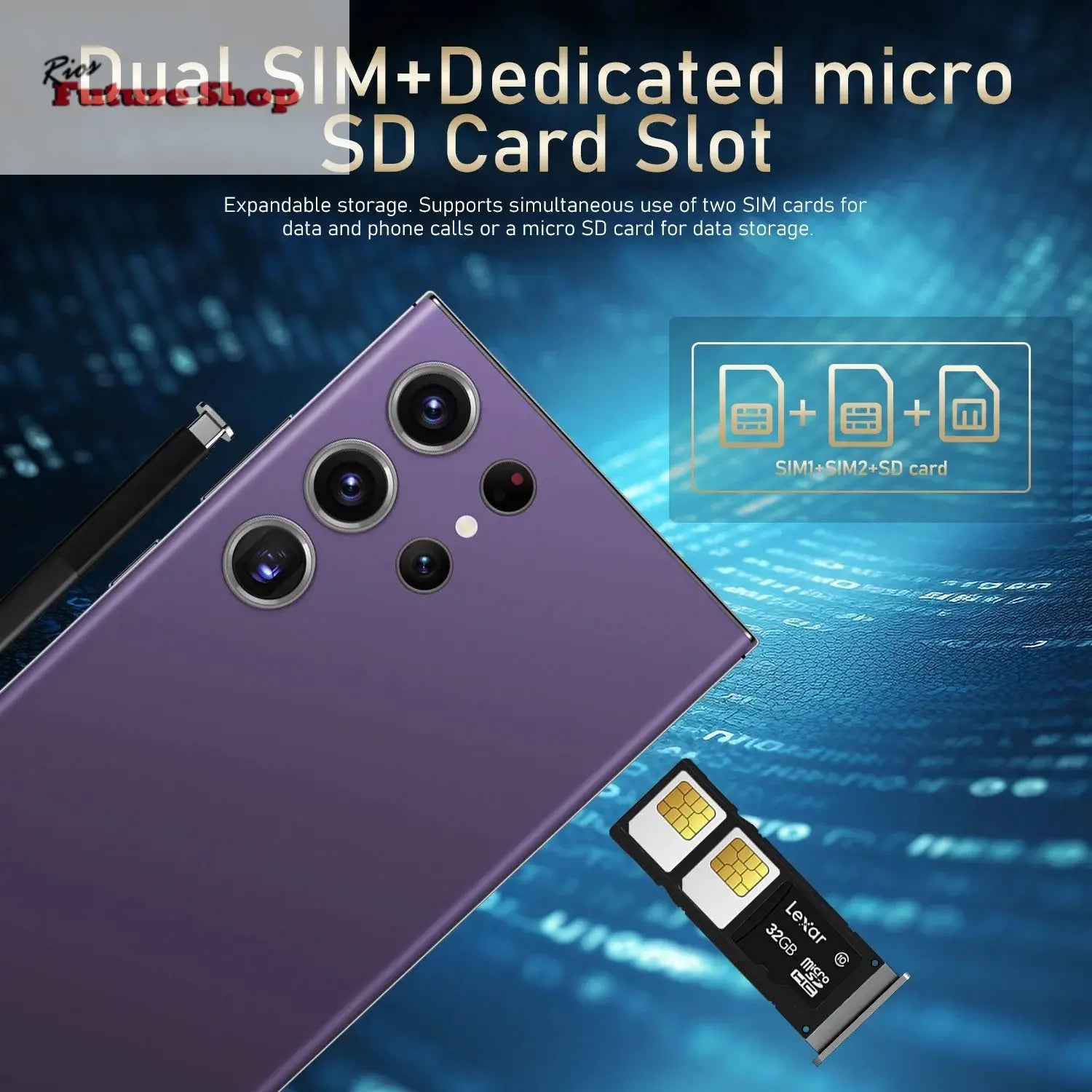 S24 Ultra 5G Smartphone US Stock 6.8 Inch Large Real 4G Screen 65W Quick Charge 8+512GB All-in-One Deca Core 12GB Built-in Pen - Rios Future Shop