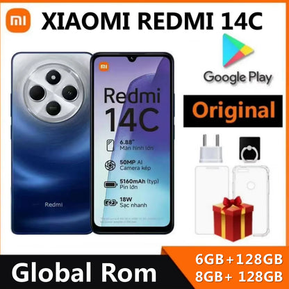 Global Version Xiaomi Redmi 14C Smartphone MediaTek Helio G81-Ultra 50MP AI camera 6.88" 120Hz Display HyperOS 5160mAh cellphone