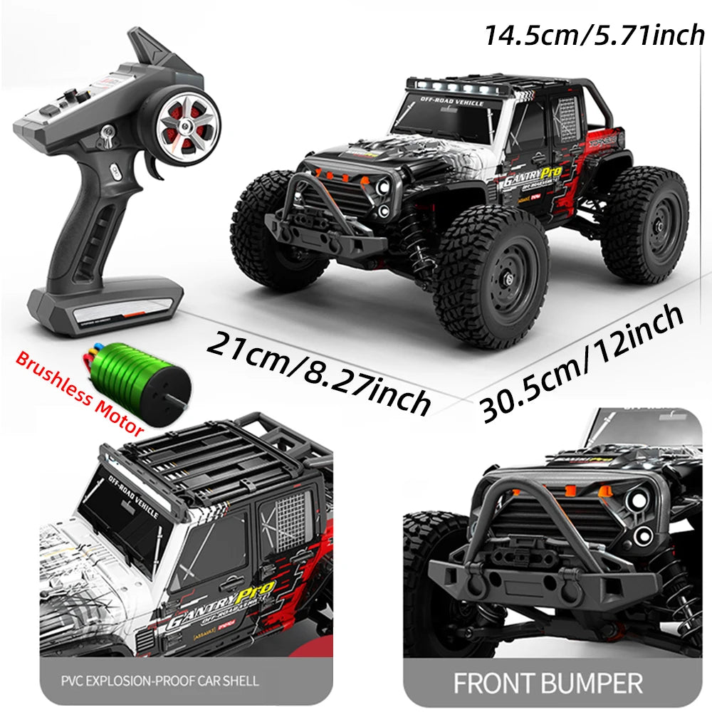 70KM/H 4WD RC Car With Led Brushless Motor Remote Control Cars High Speed Drift Monster Truck Toys for Children's toys Wltoys