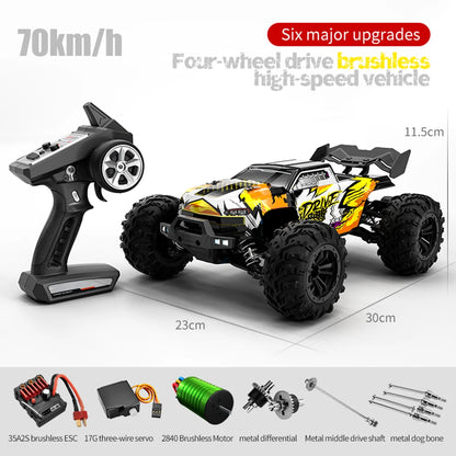 70KM/H 4WD RC Car With Led Brushless Motor Remote Control Cars High Speed Drift Monster Truck Toys for Children's toys Wltoys