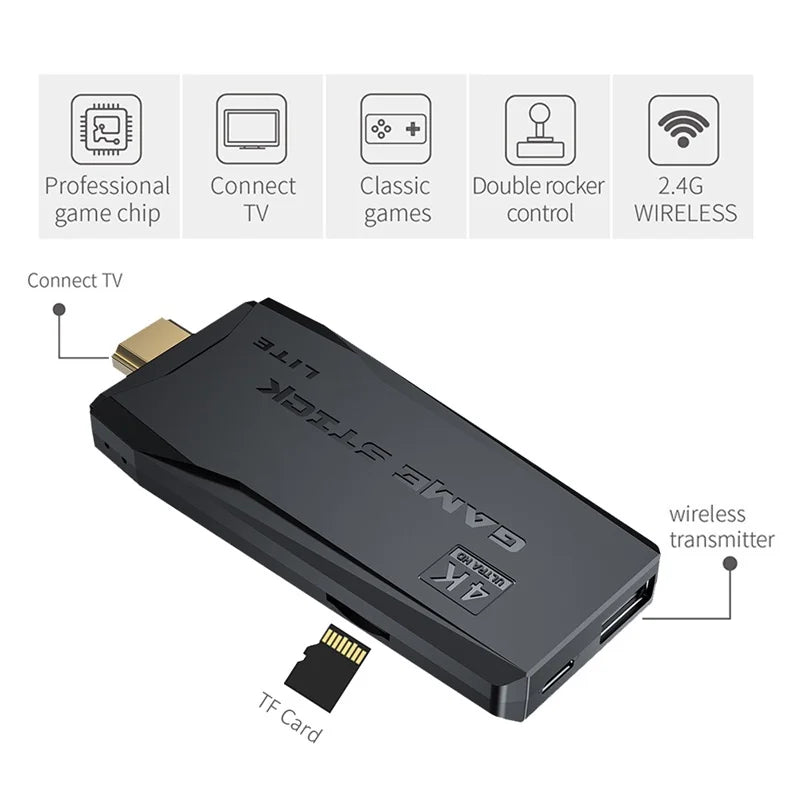 M8 Video Game Console 4K HDMI-Compatible Game Stick Built in 10000 Retro Game TV Dendy Console Support for PS1/FC/GBA DSers