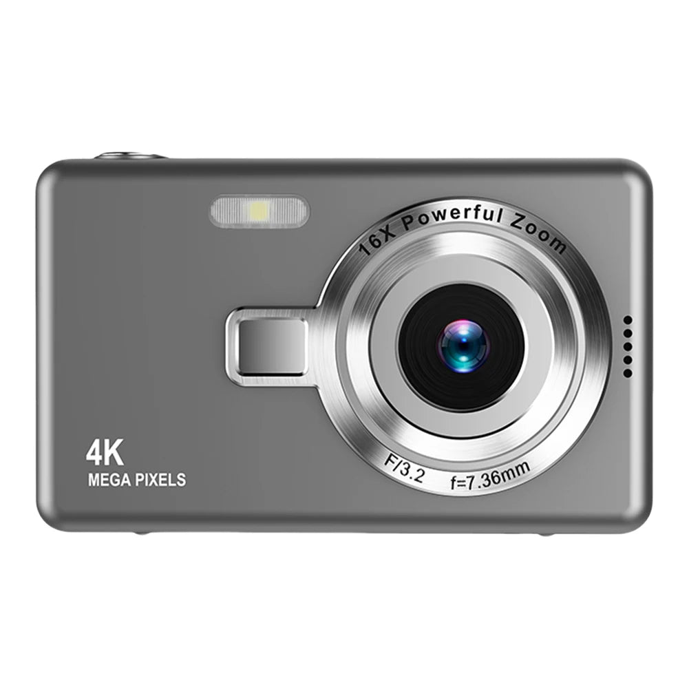 4K HD 1080P Digital Camera 96MP Portable Vlogging Camera 16X Zoom Camcorder Camera 2.4 Inch IPS Screen for Kids Adults Beginners