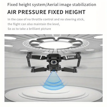 Professional Drone E88 4K Wide-Angle HD 1080P Camera WiFi FPV Height Hold Foldable RC Drone Quadrotor Helicopter Children's Toys