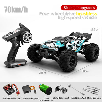 70KM/H 4WD RC Car With Led Brushless Motor Remote Control Cars High Speed Drift Monster Truck Toys for Children's toys Wltoys