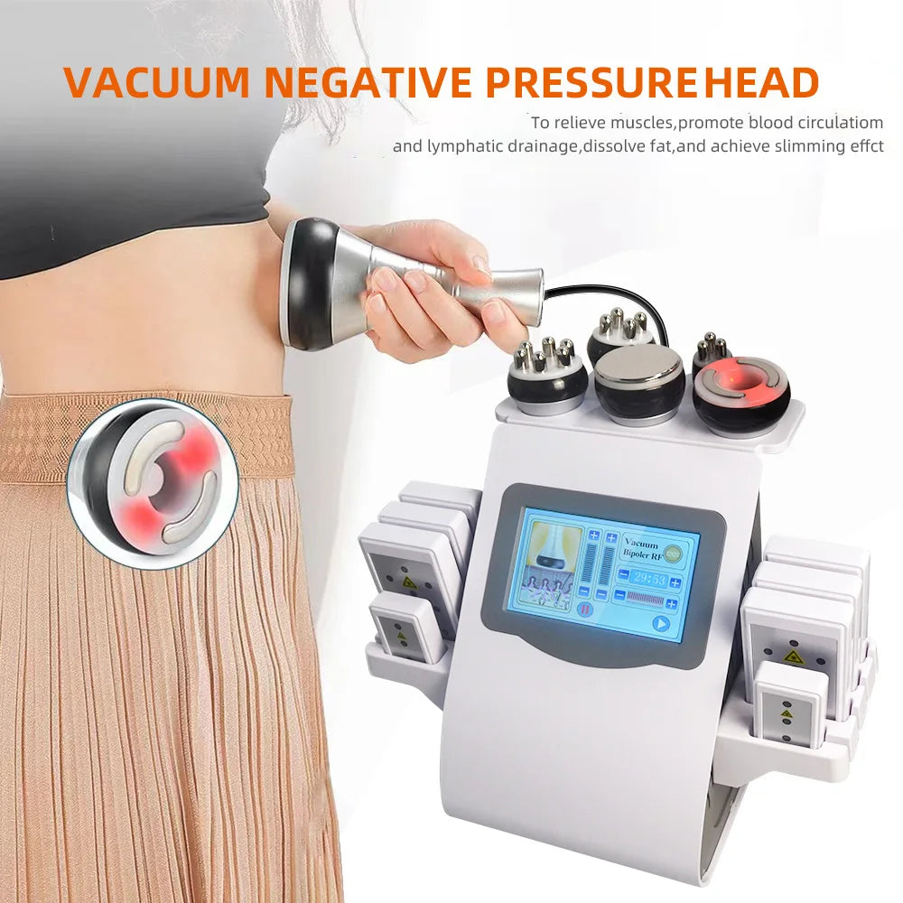 Body Facial Radiofrequency Vacuum Liposuction 40k ultrasonic Cavitation Machine 6 in1 Slimming Beauty Lifting Firm Skin Massager