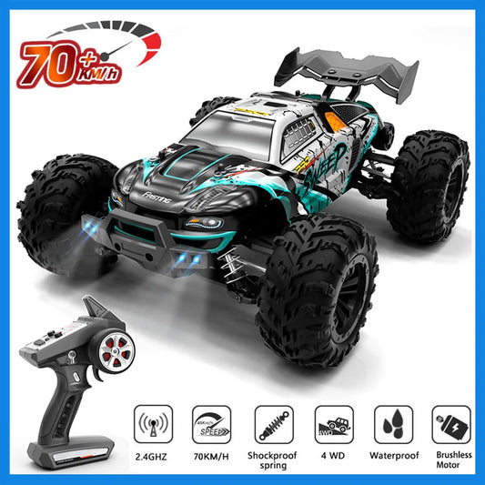 70KM/H 4WD RC Car With Led Brushless Motor Remote Control Cars High Speed Drift Monster Truck Toys for Children's toys Wltoys