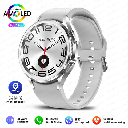 For Samsung Galaxy Watch6 Classic New Smart Watch Men's Sports Fitness Health Detection Waterproof Bluetooth Call Smartwatches