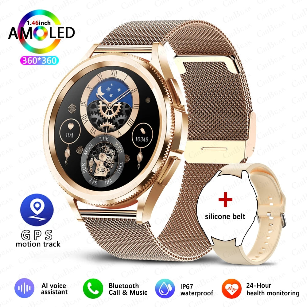 For Samsung Galaxy Watch6 Classic New Smart Watch Men's Sports Fitness Health Detection Waterproof Bluetooth Call Smartwatches