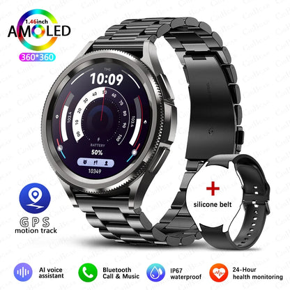 For Samsung Galaxy Watch6 Classic New Smart Watch Men's Sports Fitness Health Detection Waterproof Bluetooth Call Smartwatches