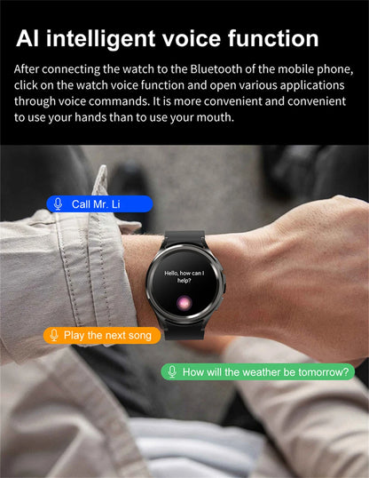 For Samsung Galaxy Watch6 Classic New Smart Watch Men's Sports Fitness Health Detection Waterproof Bluetooth Call Smartwatches