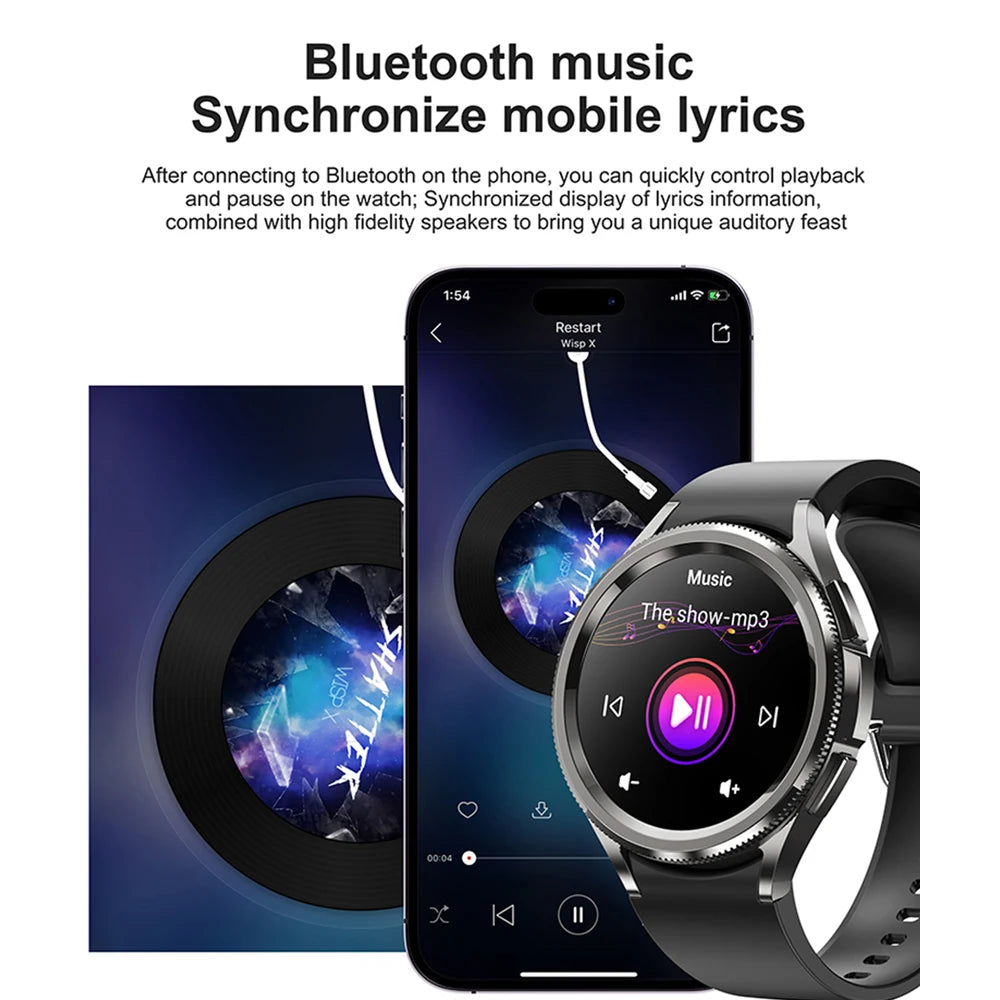 For Samsung Galaxy Watch6 Classic New Smart Watch Men's Sports Fitness Health Detection Waterproof Bluetooth Call Smartwatches