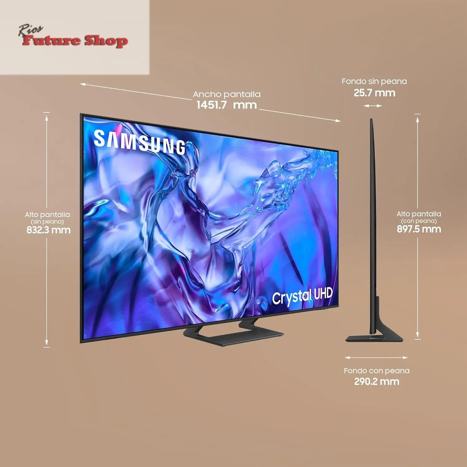 Samsung TV Crystal UHD 4K 2024 75DU8505 Smart TV de 75" com cores incríveis, melhor Smart TV, peana com altura ajustável e Q-Symphony - Rios Future Shop
