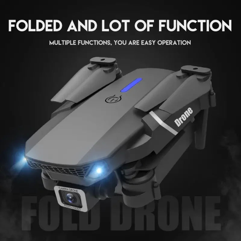 Professional Drone E88 4K Wide-Angle HD 1080P Camera WiFi FPV Height Hold Foldable RC Drone Quadrotor Helicopter Children's Toys