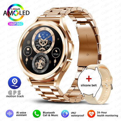 For Samsung Galaxy Watch6 Classic New Smart Watch Men's Sports Fitness Health Detection Waterproof Bluetooth Call Smartwatches