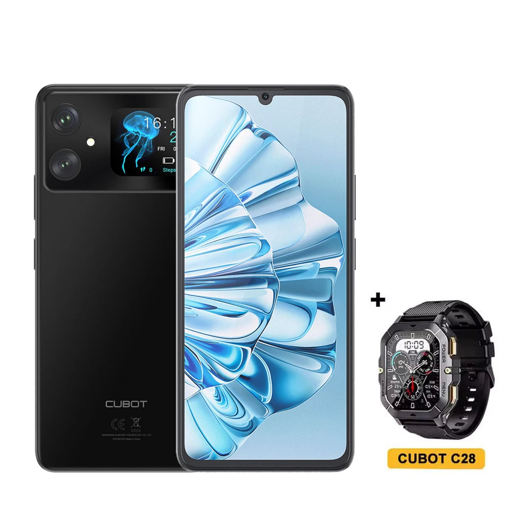 [World Premiere]Cubot A20 4G Smart Phone Android 14 12GB(4GB+8GB Extend)+128GB 90Hz 6.745" HD+Display Face ID 5100mAh Cellphone