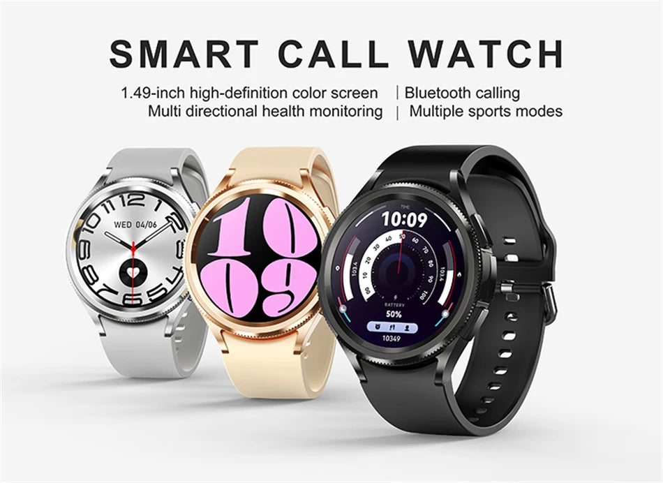 For Samsung Galaxy Watch6 Classic New Smart Watch Men's Sports Fitness Health Detection Waterproof Bluetooth Call Smartwatches