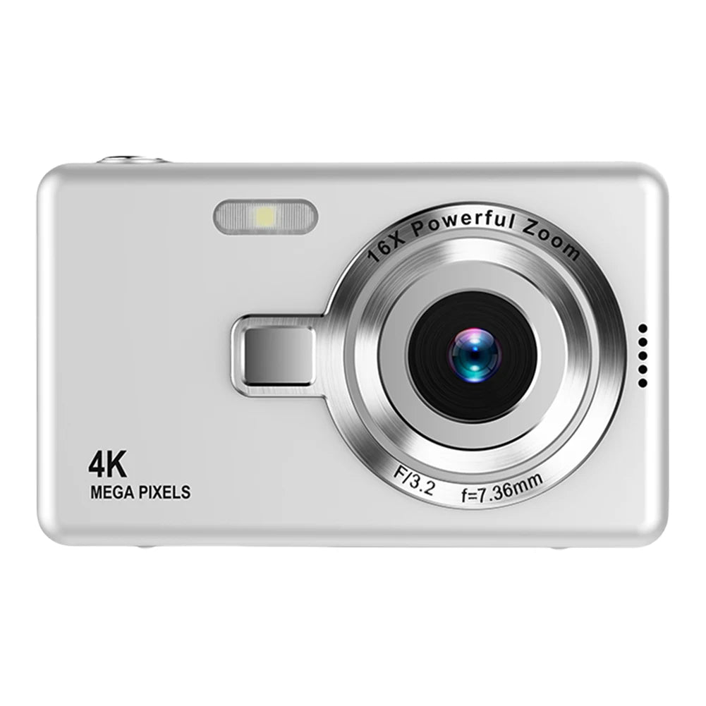 4K HD 1080P Digital Camera 96MP Portable Vlogging Camera 16X Zoom Camcorder Camera 2.4 Inch IPS Screen for Kids Adults Beginners